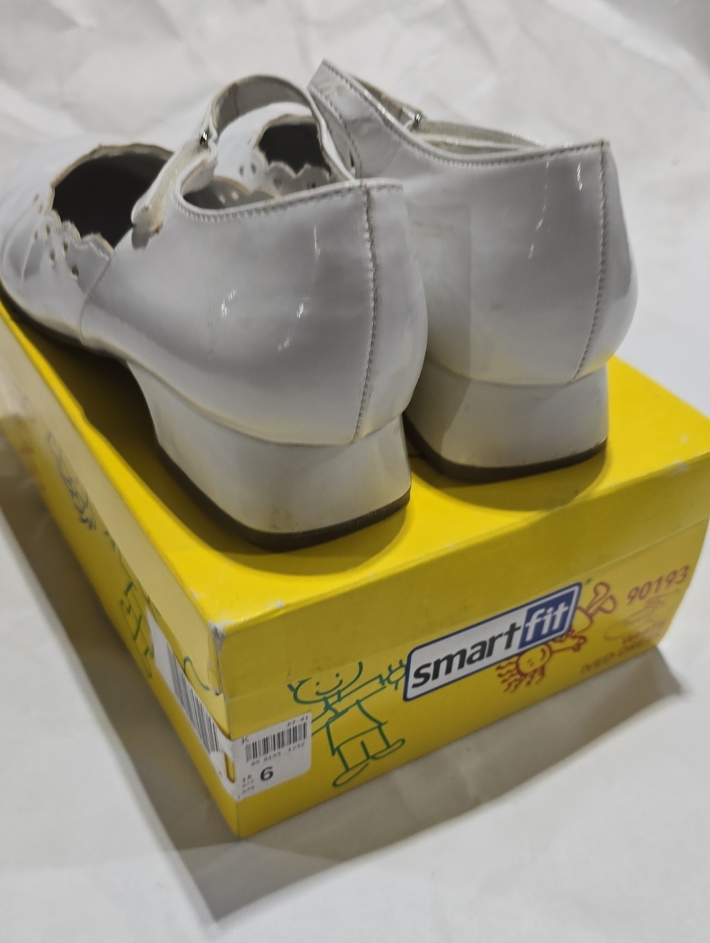smartfit White Patent Leather Mary Jane Shoes